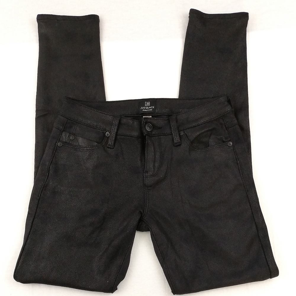 Just Black Faux Leather Jeggings